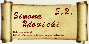 Simona Udovički vizit kartica